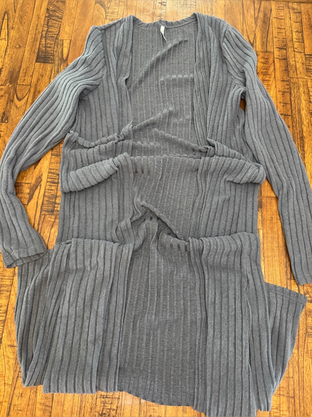 Halara Ribbed Knit Long Sleeve Split Casual Longline Coat